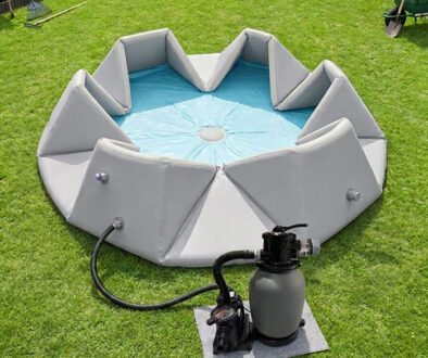 Drop Stitch Pool aufbauen im Garten